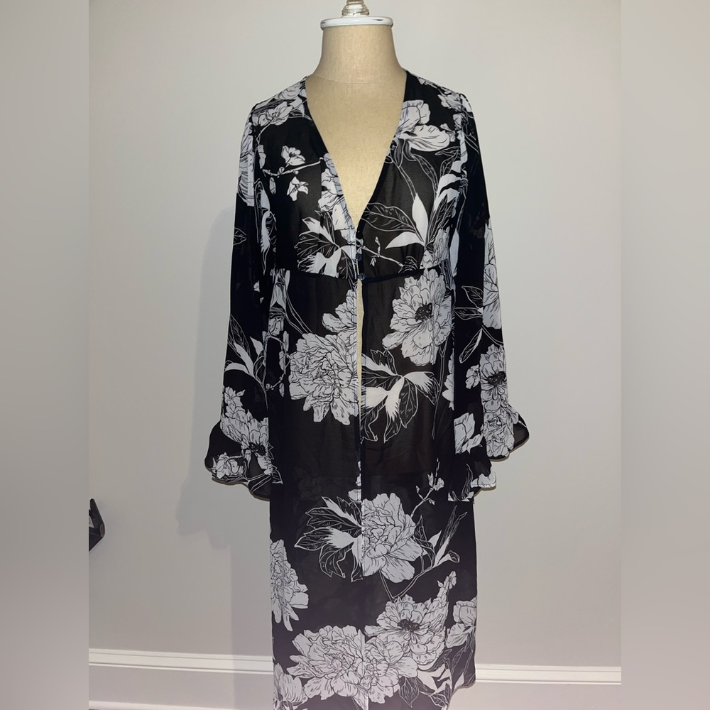 Forever 21 floral swim coverup